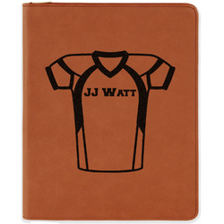 Football Jersey Leatherette Zipper Portfolio with Notepad (Personalized)