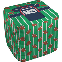 Football Jersey Cube Pouf Ottoman - 13" w/ Name and Number