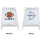 Football Jersey Drawstring Backpacks - Sweatshirt Fleece - Double Sided - APPROVAL