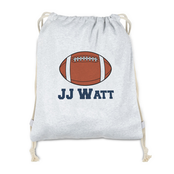 Custom Football Jersey Drawstring Backpack - Sweatshirt Fleece - Double Sided (Personalized)