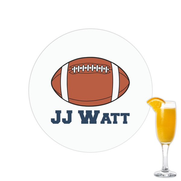 Custom Football Jersey Printed Drink Topper - 2.15" (Personalized)