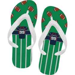 Football Jersey Flip Flops - Large (Personalized)