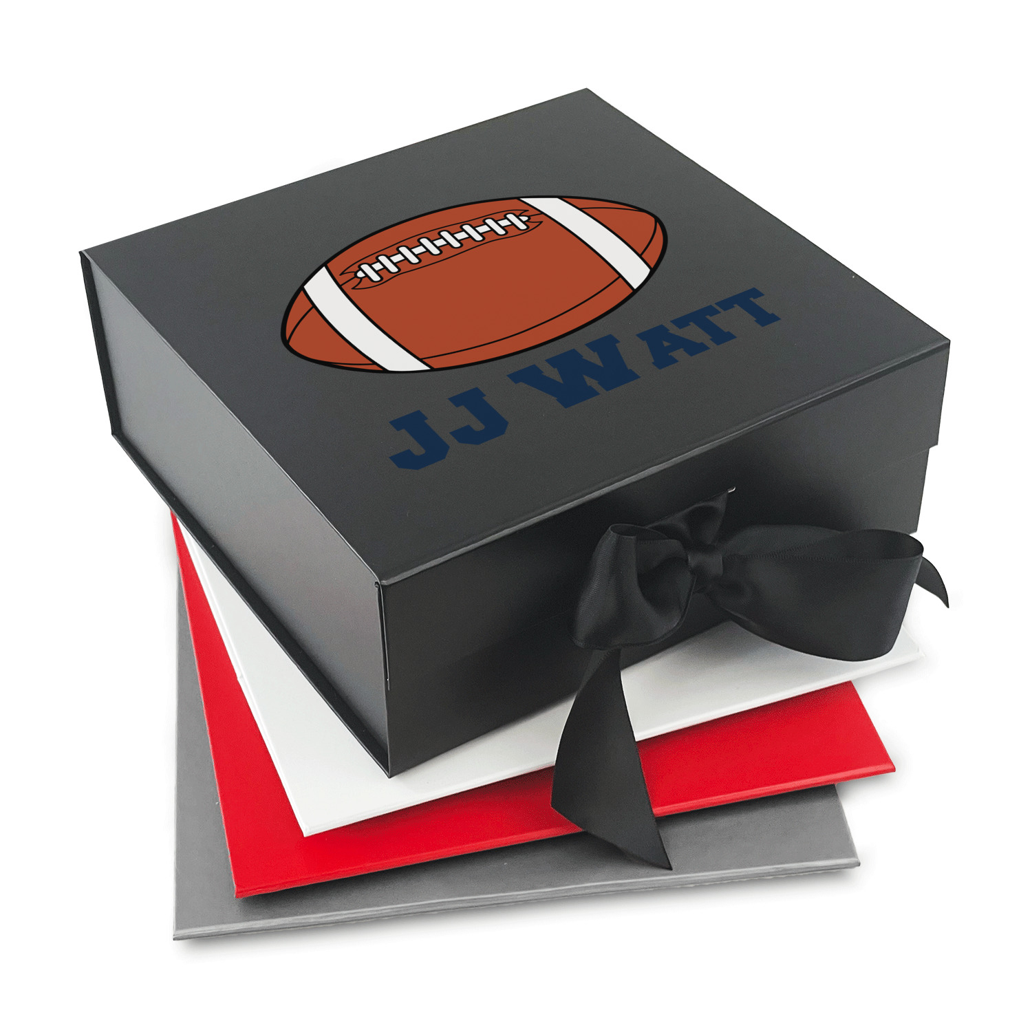 Custom Football Jersey Gift Box with Magnetic Lid (Personalized