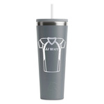 Football Jersey RTIC Everyday Tumbler with Straw - 28oz - Grey - Double-Sided (Personalized)