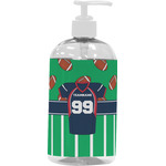 Football Jersey Plastic Soap / Lotion Dispenser (16 oz - Large - White) (Personalized)