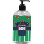 Football Jersey Plastic Soap / Lotion Dispenser (16 oz - Large - Black) (Personalized)