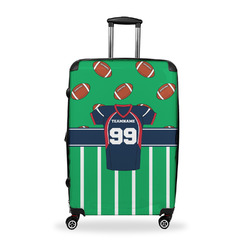 Football Jersey Suitcase - 28" Large - Checked w/ Name and Number