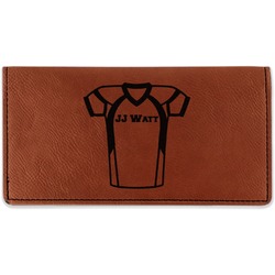 Football Jersey Leatherette Checkbook Holder - Single Sided (Personalized)