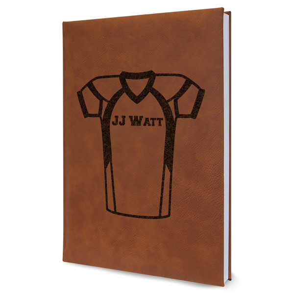 Custom Football Jersey Leather Sketchbook - Large - Single Sided (Personalized)