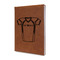 Football Jersey Leather Sketchbook - Small - Double Sided - Angled View