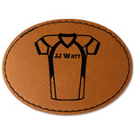 Football Jersey Faux Leather Iron On Patch - Oval (Personalized)