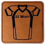 Football Jersey Faux Leather Iron On Patch - Square (Personalized)