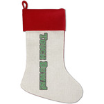 Football Jersey Red Linen Stocking (Personalized)