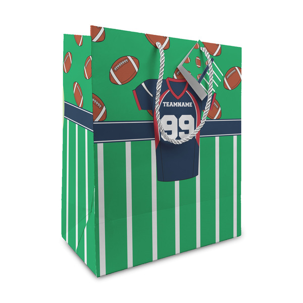 Custom Football Jersey Medium Gift Bag (Personalized)