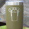 Football Jersey Olive Polar Camel Tumbler - 20oz - Close Up