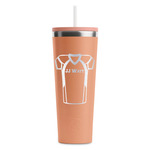 Football Jersey RTIC Everyday Tumbler with Straw - 28oz - Peach - Double-Sided (Personalized)