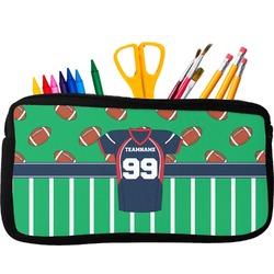 Football Jersey Neoprene Pencil Case - Small w/ Name and Number