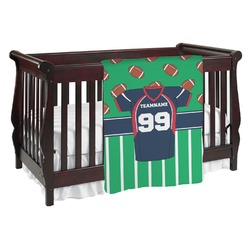Football Jersey Baby Blanket (Single Sided) (Personalized)