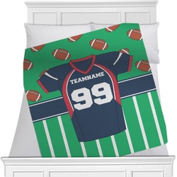 Football Jersey Minky Blanket - Twin / Full - 80"x60" - Single Sided (Personalized)