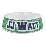 Football Jersey Plastic Dog Bowl - Large (Personalized)