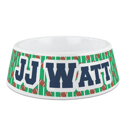 Football Jersey Plastic Dog Bowl - Medium (Personalized)