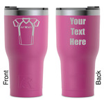 Football Jersey RTIC Tumbler - Magenta - Laser Engraved - Double-Sided (Personalized)