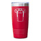 Football Jersey Red Polar Camel Tumbler - 20oz - Single Sided - Approval