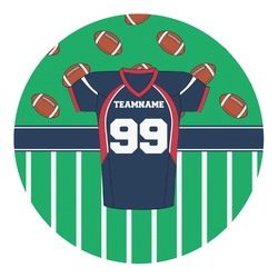 Football Jersey Round Decal - Small (Personalized)