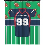 Football Jersey Extra Long Shower Curtain - 70"x84" (Personalized)