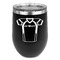 Football Jersey Stainless Wine Tumblers - Black - Double Sided - Front