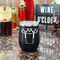 Football Jersey Stainless Wine Tumblers - Black - Double Sided - In Context