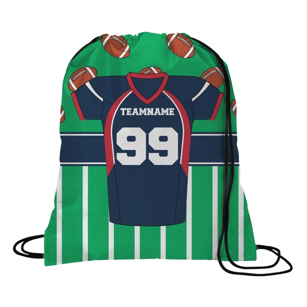 Custom Football Jersey Drawstring Backpack (Personalized)