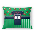 Football Jersey Rectangular Throw Pillow Case - 12"x18" (Personalized)