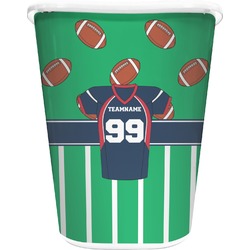 Football Jersey Waste Basket - Double Sided (White) (Personalized)