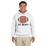 Football Jersey Hoodie - White - 2XL (Personalized)