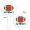 Football Jersey White Plastic 5.5" Stir Stick - Double Sided - Round - Front & Back