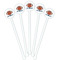 Football Jersey White Plastic 5.5" Stir Stick - Fan View