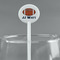 Football Jersey White Plastic 5.5" Stir Stick - Round - Main