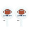 Football Jersey White Plastic 7" Stir Stick - Double Sided - Round - Front & Back