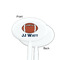 Football Jersey White Plastic 7" Stir Stick - Single Sided - Oval - Front & Back