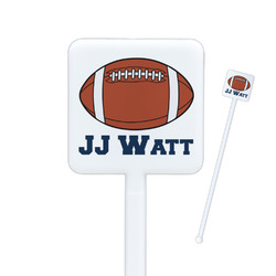 Football Jersey Square Plastic Stir Sticks - Double Sided (Personalized)