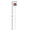 Football Jersey White Plastic Stir Stick - Square - Dimensions