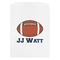 Football Jersey White Treat Bag - Front View