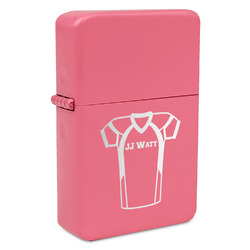 Football Jersey Windproof Lighter - Pink - Double Sided & Lid Engraved (Personalized)