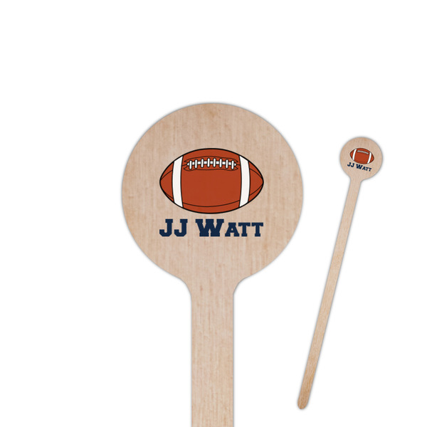 Custom Football Jersey 7.5" Round Wooden Stir Sticks - Double Sided (Personalized)