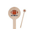 Football Jersey Wooden 7.5" Stir Stick - Round - Closeup