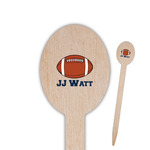 Football Jersey Oval Wooden Food Picks - Single Sided (Personalized)