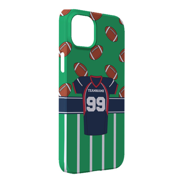 Custom Football Jersey iPhone Case - Plastic - iPhone 14 Plus (Personalized)