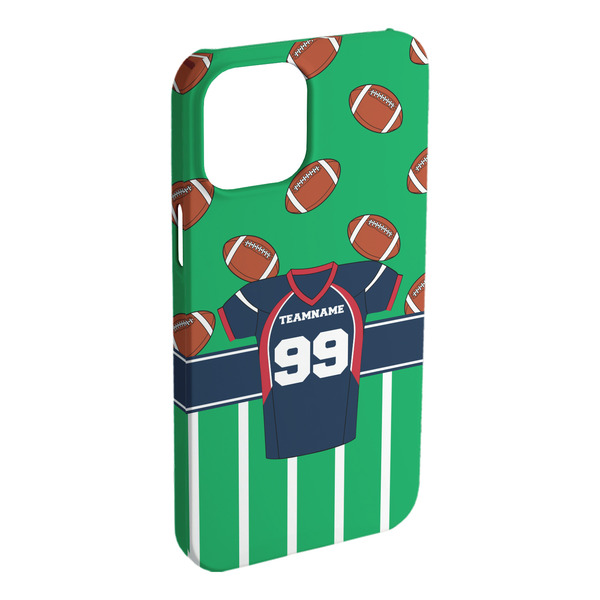 Custom Football Jersey iPhone Case - Plastic - iPhone 15 Plus (Personalized)