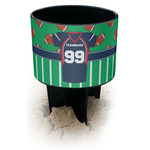 Football Jersey Black Beach Spiker Drink Holder (Personalized)